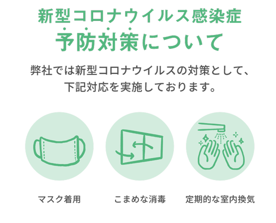 新型コロナウイルス感染症 予防対策について